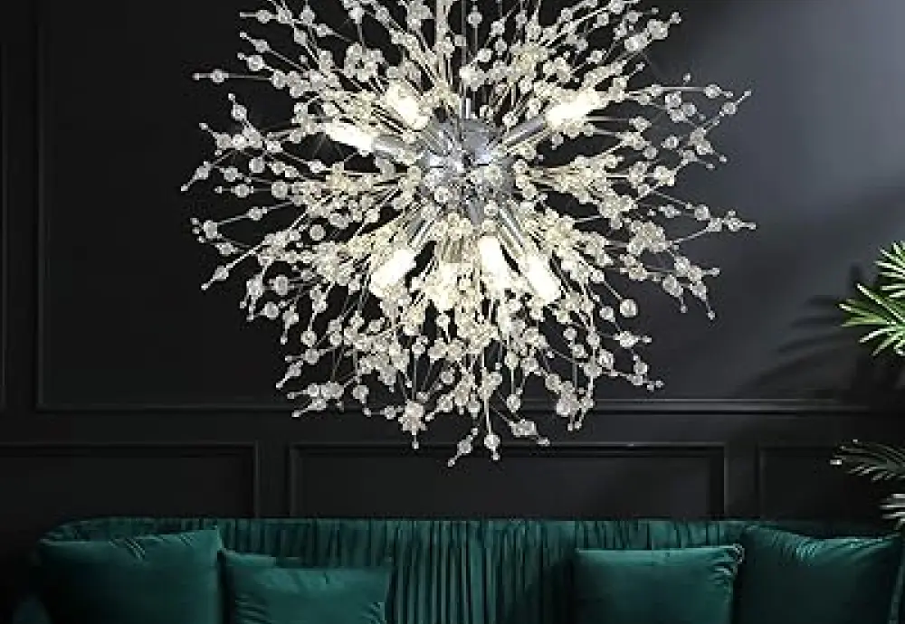 hanging globe chandelier