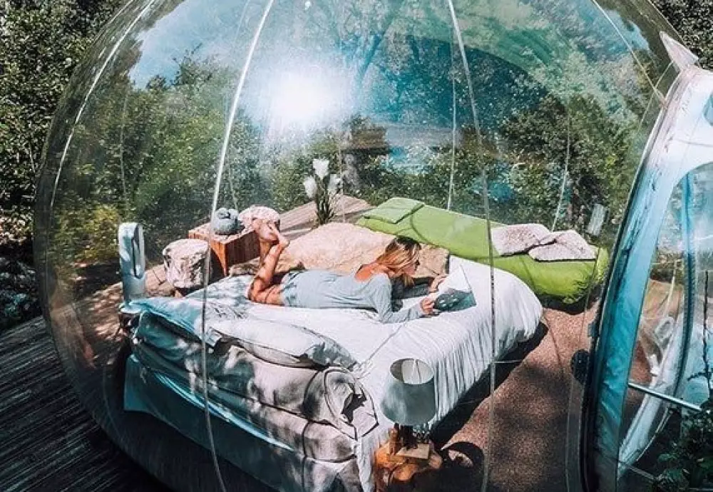 clear inflatable bubble tent