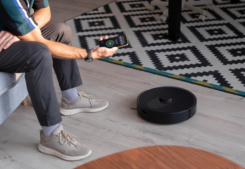 robot vacuum cleaner sweeping and mopping